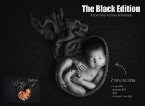 Black & White Photoshop Actions - BLACK EDITION - Dream Artsy Actions Tutorials